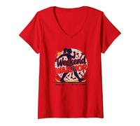 Weekend Warrior Labor Days for Women Empowerment V-Neck T-Shirt, Women, Red, XXL