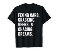 Weekend Warrior T-Shirt Fixing Cars Cracking Beers Brew Love T-Shirt