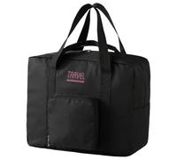 Weekender Bag - Carry Bag, Foldable Travel Bag, Waterproof Folding Bag, Strong Handles, Lightweight Fitness Bag, Two Way Zip for Training, Travel, Camping, Hiking, Moving, black, see description, See