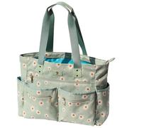 Weekender Bag Carry On Bag Overnight Tote Travel Duffle with 13 Pockets for Travel,Work，Gym,Beach,Teacher,Nurse, Corduroy matcha daisy, Casual