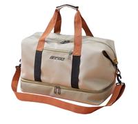 Weekender Bag - Travel Bag, Waterproof Oxford Bag, Expandable | Large Capacity, Wet and Dry Separation for Convenient Packing, Ideal for Short Trips, khaki, Siehe Beschreibung, See description
