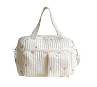 Weekender Diaper Bag - Floral Print Shoulder Cloth, Nursery Handbag with Capacity | Travel Hospital Beach Park Picnic Office Fitness School Moms Parents Care Daily Outings