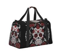 Weekender Duffel Bag for Men & Women, Lightweight Travel Holdall Ideal for Gym, Sports or Overnight Trips, Day of The Dead Sugar Skull