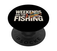 Weekends Are For Fishing Funny Angler Style PopSockets Adhesive PopGrip