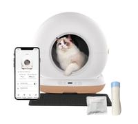WeeKett Smart Cat Litter Box, Self Cleaning, App Control, 75L, Automatic | UV disinfectant, odour control, weight sensor and infrared pause, health monitoring, quiet, clumping litter