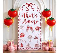 WeekFiestas That's Amore Arch Backdrop Cover 7.2ft Italian Theme