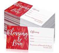 Weekgrat 200 Pcs Church Offering Envelopes Tithe and Offering Envelopes for Church Blessings and Love Cash Envelope Bill Size for Tithes Checks and Donations