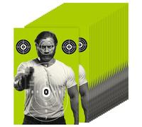 Weekgrat 25 Pcs 12 x 18 Inch Bad Man Paper Shooting Targets Paper Silhouette Targets for Range Fluorescent Yellow Human Designed Gun Target for Shooting Range Pistol Rifle Practice