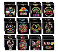 Weekgrat 48 Pcs Hispanic Heritage Month Notepads Bulk National Latin American Memo Pads National Heritage Month Mini Notepad Small Paper Pocket Notebook for Gift Party Favor Spanish Office Supply