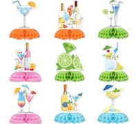 Weekgrat 9 Pcs Margs and Matrimony Bachelorette Honeycomb Centerpiece Margarita Birthday Table Decorations Cocktail Martini Themed Decoration Mexican Fiesta Wedding Bridal Shower Party Supplies