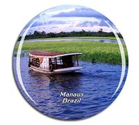 Weekino Brazil Amazon River Manaus Fridge Magnet 3D Crystal Glass Tourist City Travel Souvenir Collection Gift Strong Refrigerator Sticker
