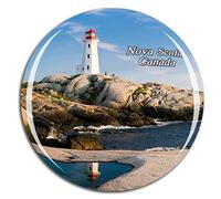 Weekino Canada Nova Scotia Canada Peggy's Point Cove Fridge Magnet 3D Crystal Glass Tourist City Travel Souvenir Collection Gift Strong Refrigerator Sticker