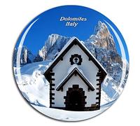 Weekino Dolomites Church Italy Fridge Magnet 3D Crystal Glass Tourist City Travel Souvenir Collection Gift Strong Refrigerator Sticker
