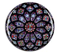 Weekino France Chartres Catholic Rosette Cathedral Paris Fridge Magnet 3D Crystal Glass Tourist City Travel Souvenir Collection Gift Strong Refrigerator Sticker