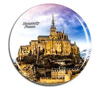 Weekino France Mont St Michel Normandy Fridge Magnet 3D Crystal Glass Tourist City Travel Souvenir Collection Gift Strong Refrigerator Sticker