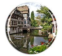 Weekino France Strasbourg Fridge Magnet 3D Crystal Glass Tourist City Travel Souvenir Collection Gift Strong Refrigerator Sticker