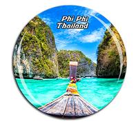 Weekino Maya Bay Phi Phi Islands Thailand Fridge Magnet 3D Crystal Glass Tourist City Travel Souvenir Collection Gift Strong Refrigerator Sticker