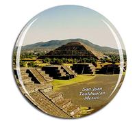 Weekino Mexico Pyramid of the Sun San Juan Teotihuacan Fridge Magnet 3D Crystal Glass Tourist City Travel Souvenir Collection Gift Strong Refrigerator Sticker