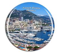Weekino Monaco French Riviera Fridge Magnet 3D Crystal Glass Tourist City Travel Souvenir Collection Gift Strong Refrigerator Sticker