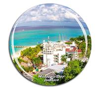 Weekino Montego Bay Jamaica Caribbean Sea Fridge Magnet 3D Crystal Glass Tourist City Travel Souvenir Collection Gift Strong Refrigerator Sticker