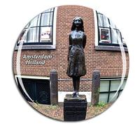 Weekino Netherlands Holland Anne Frank House Amsterdam Fridge Magnet 3D Crystal Glass Tourist City Travel Souvenir Collection Gift Strong Refrigerator Sticker