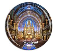 Weekino Notre-Dame Basilica Montreal Canada Fridge Magnet 3D Crystal Glass Tourist City Travel Souvenir Collection Gift Strong Refrigerator Sticker