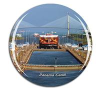 Weekino Panama Canal Fridge Magnet 3D Crystal Glass Tourist City Travel Souvenir Collection Gift Strong Refrigerator Sticker