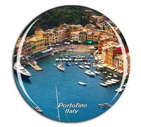 Weekino Portofino Liguria Italy Fridge Magnet 3D Crystal Glass Tourist City Travel Souvenir Collection Gift Strong Refrigerator Sticker