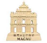 weekino Ruins of St. Paul's Macao China Fridge Magnet 3D Resin Handmade Craft Tourist Travel City Souvenir Collection Letter Refrigerator Sticker