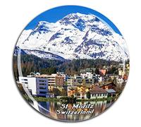 Weekino St. Moritz Switzerland Fridge Magnet 3D Crystal Glass Tourist City Travel Souvenir Collection Gift Strong Refrigerator Sticker