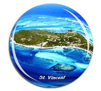 Weekino St. Vincent Caribbean Sea Fridge Magnet 3D Crystal Glass Tourist City Travel Souvenir Collection Gift Strong Refrigerator Sticker