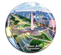 Weekino The Obelisk Buenos Aires Argentina Fridge Magnet 3D Crystal Glass Tourist City Travel Souvenir Collection Gift Strong Refrigerator Sticker