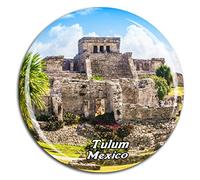 Weekino Tulum Mayan Ruins Cancun Mexico Fridge Magnet 3D Crystal Glass Tourist City Travel Souvenir Collection Gift Strong Refrigerator Sticker