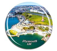 Weekino UK England Plymouth Fridge Magnet 3D Crystal Glass Tourist City Travel Souvenir Collection Gift Strong Refrigerator Sticker