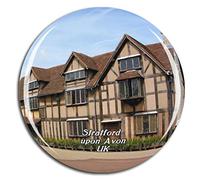 Weekino UK England Shakespeare's Birthplace Stratford-upon-Avon Fridge Magnet 3D Crystal Glass Tourist City Travel Souvenir Collection Gift Strong Refrigerator Sticker
