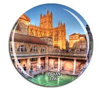 Weekino UK England The Roman Baths Bath Abbey Fridge Magnet 3D Crystal Glass Tourist City Travel Souvenir Collection Gift Strong Refrigerator Sticker