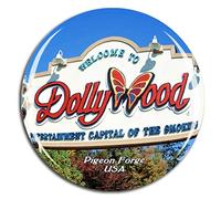 Weekino USA America Dollywood Pigeon Forge Fridge Magnet 3D Crystal Glass Tourist City Travel Souvenir Collection Gift Strong Refrigerator Sticker