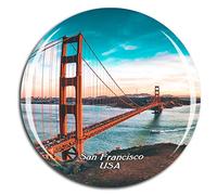 Weekino USA America Golden Gate Bridge San Francisco Fridge Magnet 3D Crystal Glass Tourist City Travel Souvenir Collection Gift Strong Refrigerator Sticker
