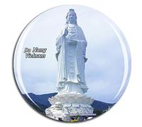Weekino Vietnam Lady Buddha Da Nang Fridge Magnet 3D Crystal Glass Tourist City Travel Souvenir Collection Gift Strong Refrigerator Sticker