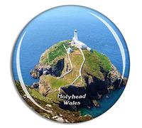 Weekino Wales Holyhead South Stack Lighthouse UK England Fridge Magnet Travel Gift Souvenir Collection 3D Crystal Glass Sticker