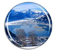 Weekino Zell am See Austria Magnet Travel Souvenir 3D Crystal Glass Collection Gift Fridge Refrigerator Magnet