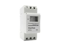 Weekly 7 Days Programmable Digital Time Switch Relay Control MT15 AC 220V 240V 50/60Hz 12V 16A Din Rail Mount Timer(12V)