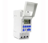 Weekly 7 Days Programmable Digital Time Switch Relay Control MT15 AC 220V 240V 50/60Hz 12V 16A Din Rail Mount Timer(220V-240V)