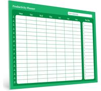 Weekly A4 Time Management Planner - 52 Tear-Off Sheets, 100gsm Paper, Sturdy Backing for Home & Office Productivity