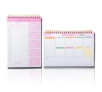Weekly and Daily Planner Pads, 52 Sheets To Do List Pad, Undated Desk Planner Notebook for Office, Home, Study, Revision Organising, 21 X 14.2 cm
