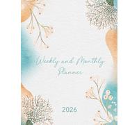 Weekly and Monthly Planner 2026: Professional Organizer | 1 Week on 2 Pages with Hours | 12 Months | Monthly Calendar at the Beginning of Each Month | Large Format 8.5"x11".