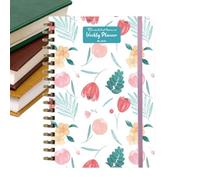 Weekly Calendar Planner - Meeting Notebook 53-page A5 Spiral Bound Portable Offices Supplies,Daily Work Planner For Habit Health Mental Study Task Home Exercise Workout Office Travel