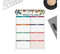 Weekly Calendar | Undated Notebook - Weekly Calendar | for Living Room School Office University Library Study Kitchen