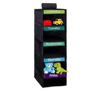 Weekly Clothes Organizer, 5 Chalkboard Storage Rack, Complaint Wardrobe Organizer, Clothes with Hanging Design, Storage Solution for Chalet Guard Room