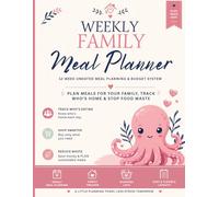 Weekly Family Meal Planner | 3 Month Meal Planning Notebook: Plan dinners, stay organised & reduce food waste with shopping lists, pantry inventory & simple budget tracking